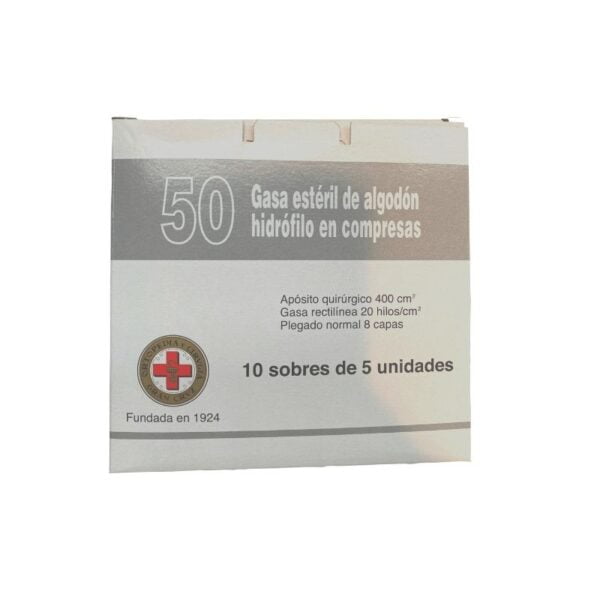 Gasa esteril de algodon 50 unidades gran cruz apositos algodones gasas